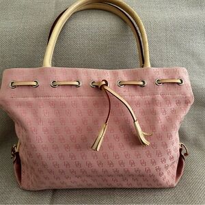 Pink Dooney & Burke Monogram Bag
